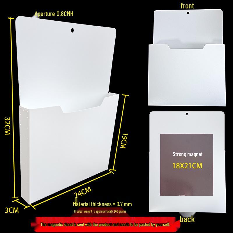 A4 Wall-Mounted Magnetic File Storage Box