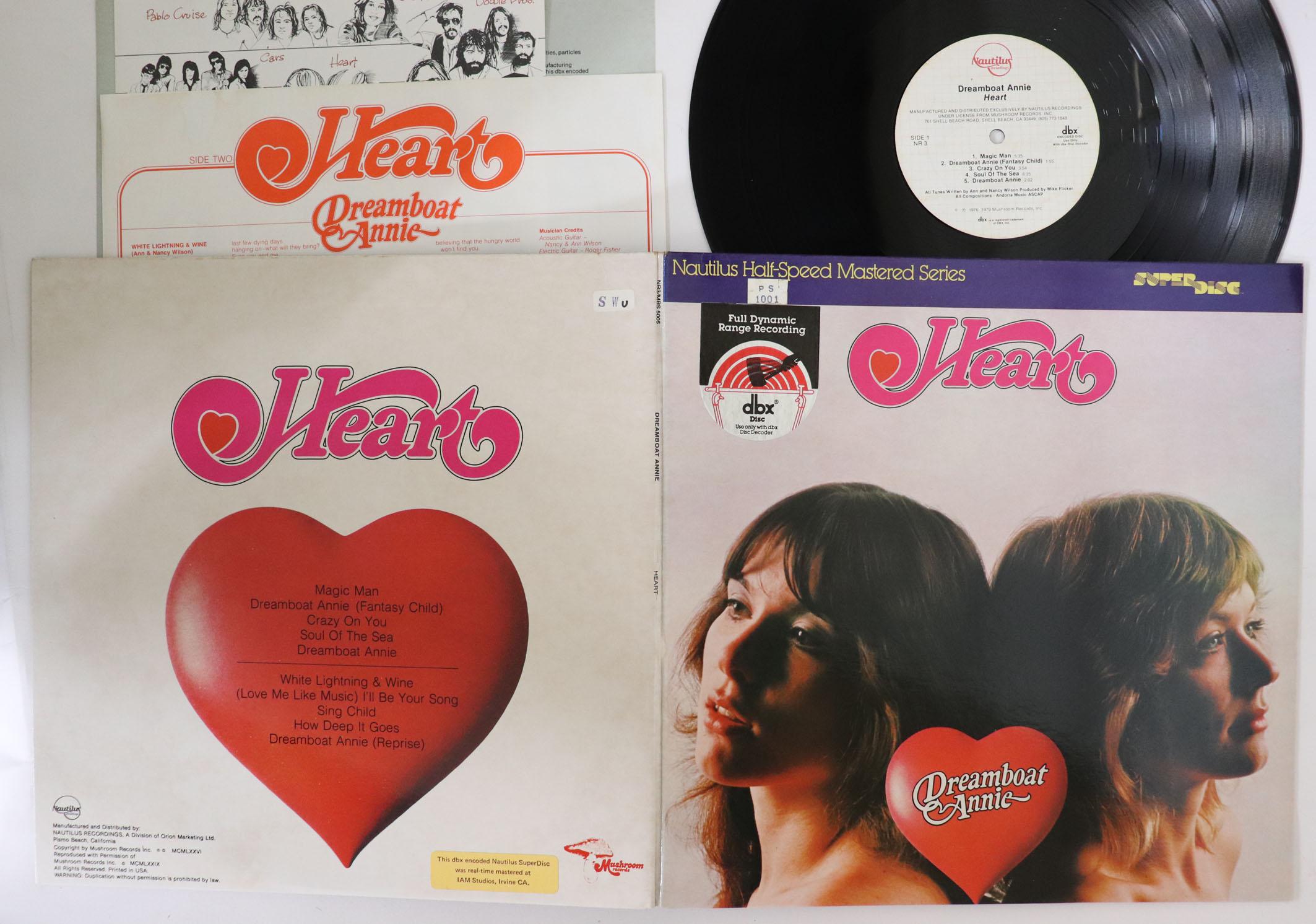 

LP Record HEART Dreamboat Annie NR3 NAUTILUS RECOR 1979 US Rock Used
