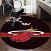 Miami Heat Basketball Kunst Runder Teppich für Wohnzimmer, Schlafzimmer, Spielzimmer, Stuhlunterlage, Teppich, Kreis Teppich, Große Größe Fan Weihnachtsgeschenk