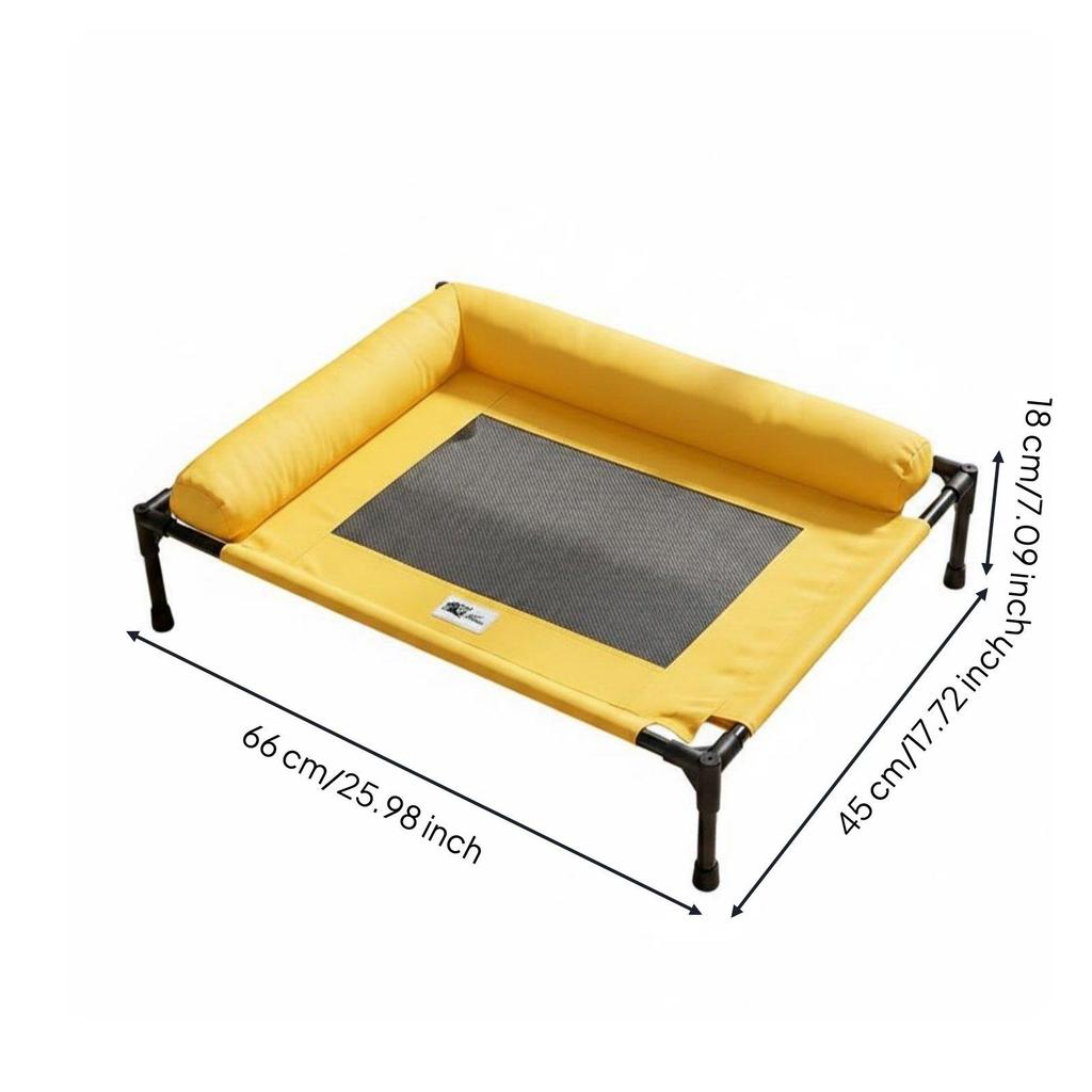Elevated Pet Bed Mesh Ventilated Dog Cot Washable Resting Furniture for Small