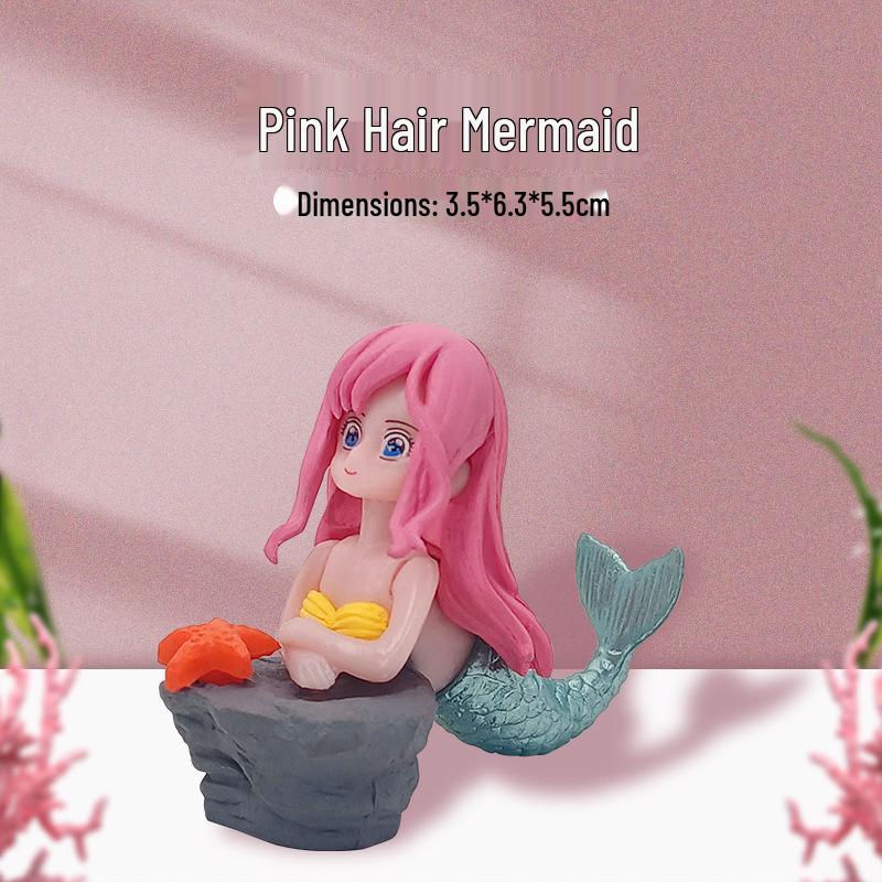 Seashell Mermaid DIY Fish Tank Ornament - Ocean Landscape Doll Accessory