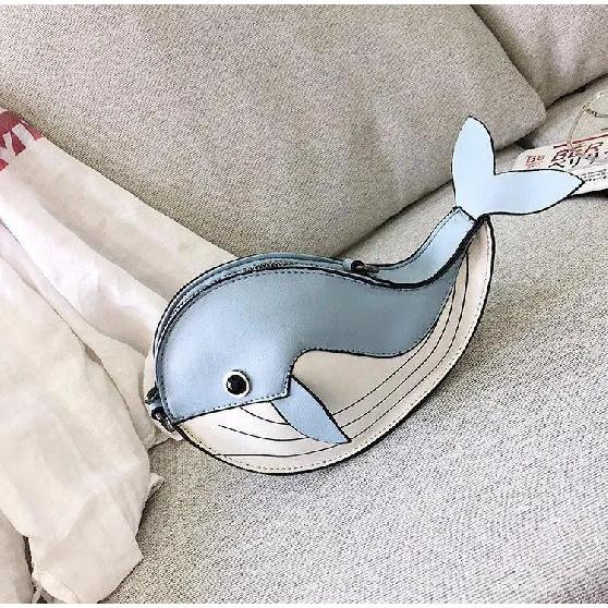 Cute Whale Design Pu Leather Fashion Female Flap Clutch Shoulder Bag Crossbody Mini Messenger Bag For Women Bolsa Drop Shipping