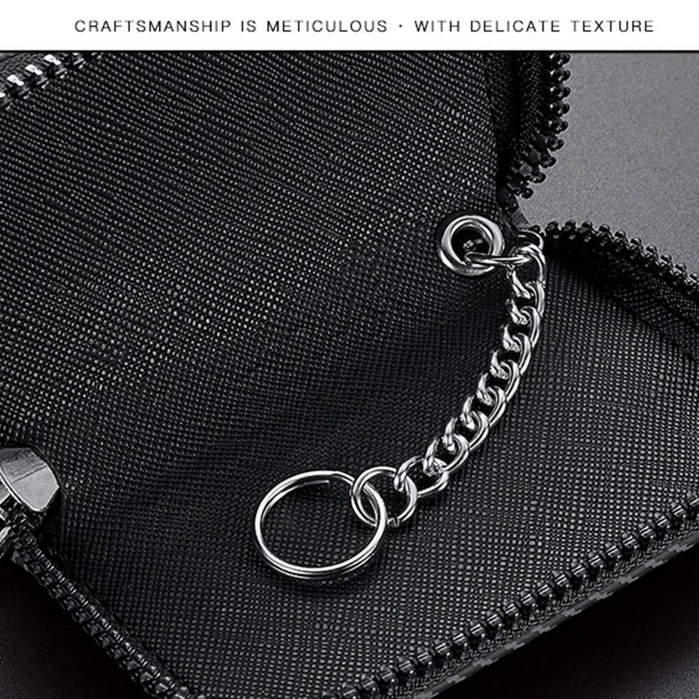 With Keyring Mini Car Key Bag Lightweight Zipper Key Case Simplicity Car Key Cover  Key Storage