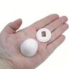 6pcs Universal Toilet Bolt Caps, Round Plastic Push-On Toilet Bowl Bolt Caps Covers, With Extra Washers For Easy Installation,White Color