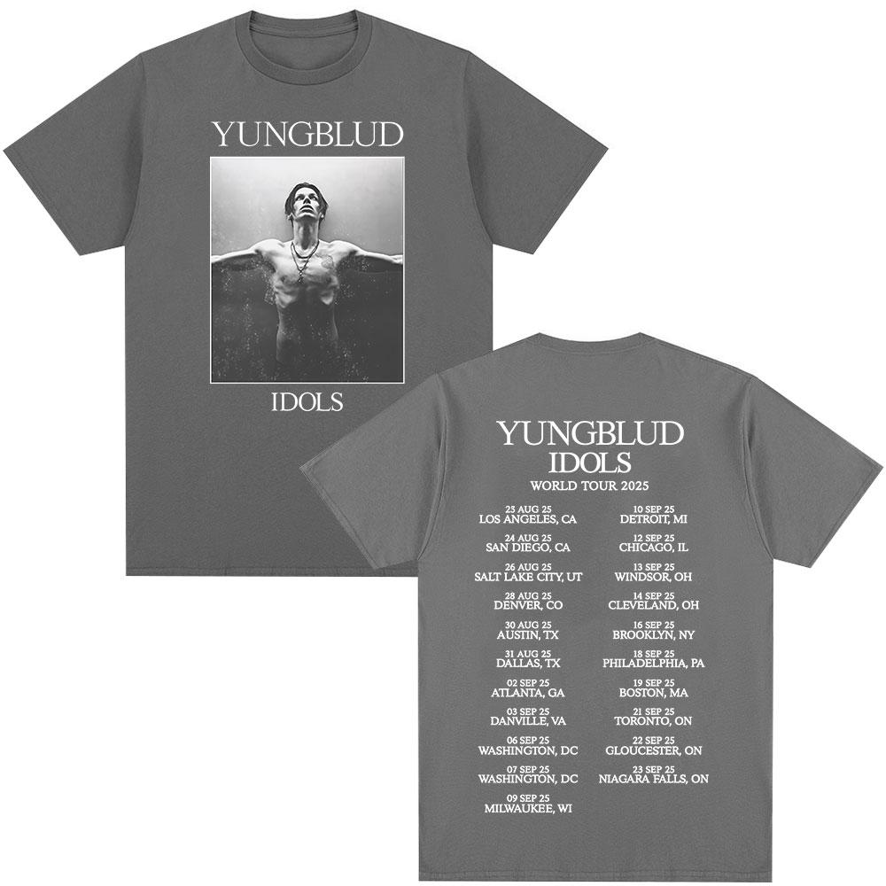 Yungblud IDOLS Album Tour T Shirts Fan Gifts Mens Women Clothing Hip Hop Short Sleeve Tshirts Oversized Summer Cotton Tshirt