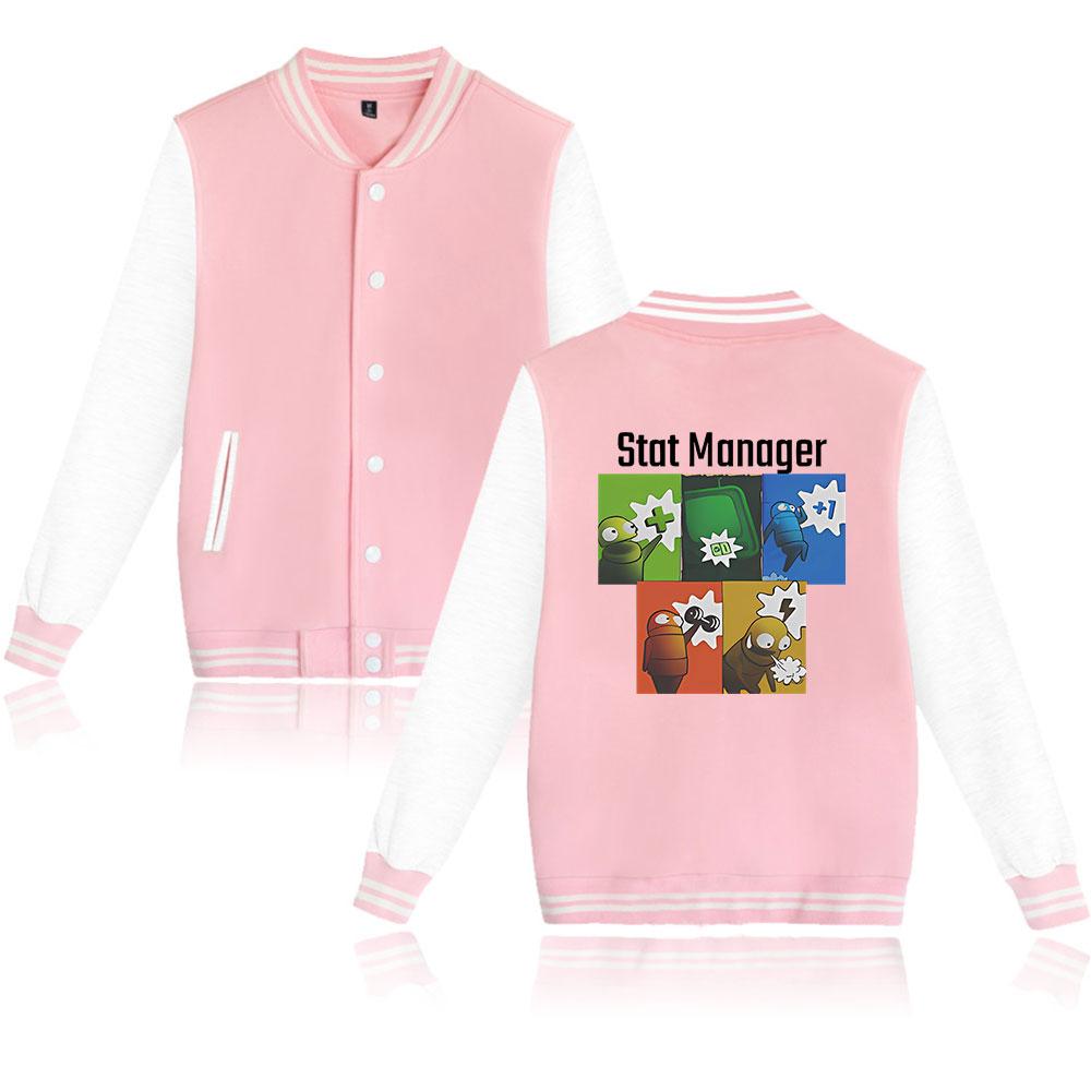 

Unisex Fashion for Fans of R.E.P.O Printed Baseball Sweatshirt Women Men Outdoor Sport Jackets XXS рожевий