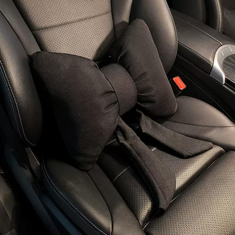 Creative Bowknot Shape Car Neck Pillow Female Cute Car Seat Headrest Support Waist Pillows Sofa Auto Interior Ornaments