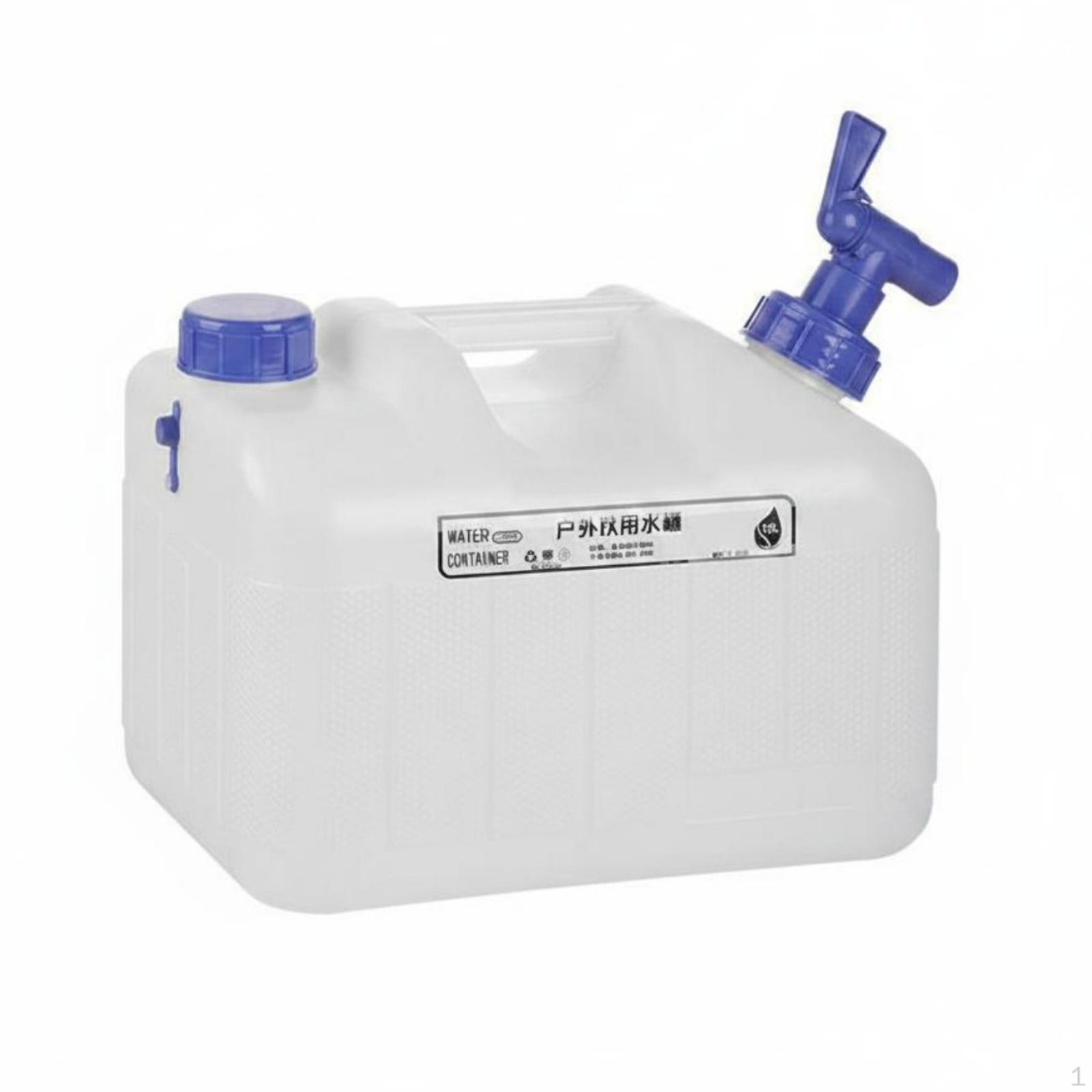 Food Grade Water Container Large Capacity Portable Tank Thickened for Outdoor, Car Travel, 10L Old Faucet