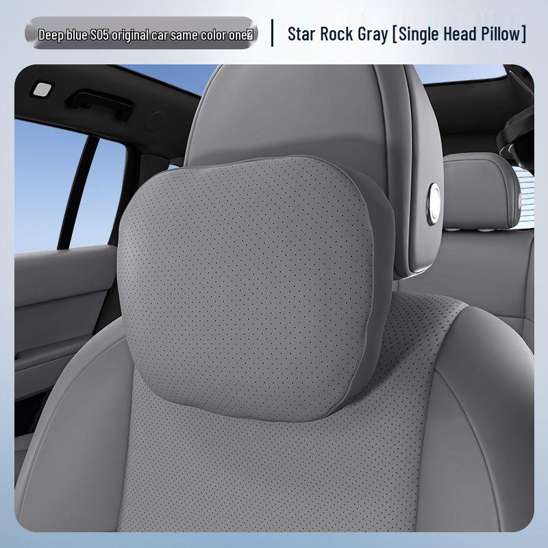 Deep Blue S05 Headrest: Lumbar & Neck Support Pillow for Car Interiors