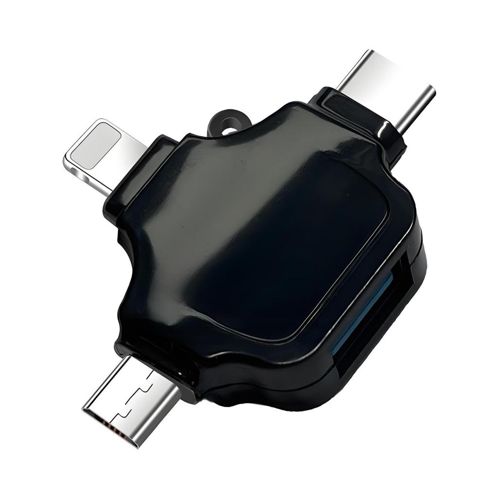 3-in-1 Multi-Function OTG Adapter: USB 3.0, Type-C, and Apple-Compatible for Android Phones