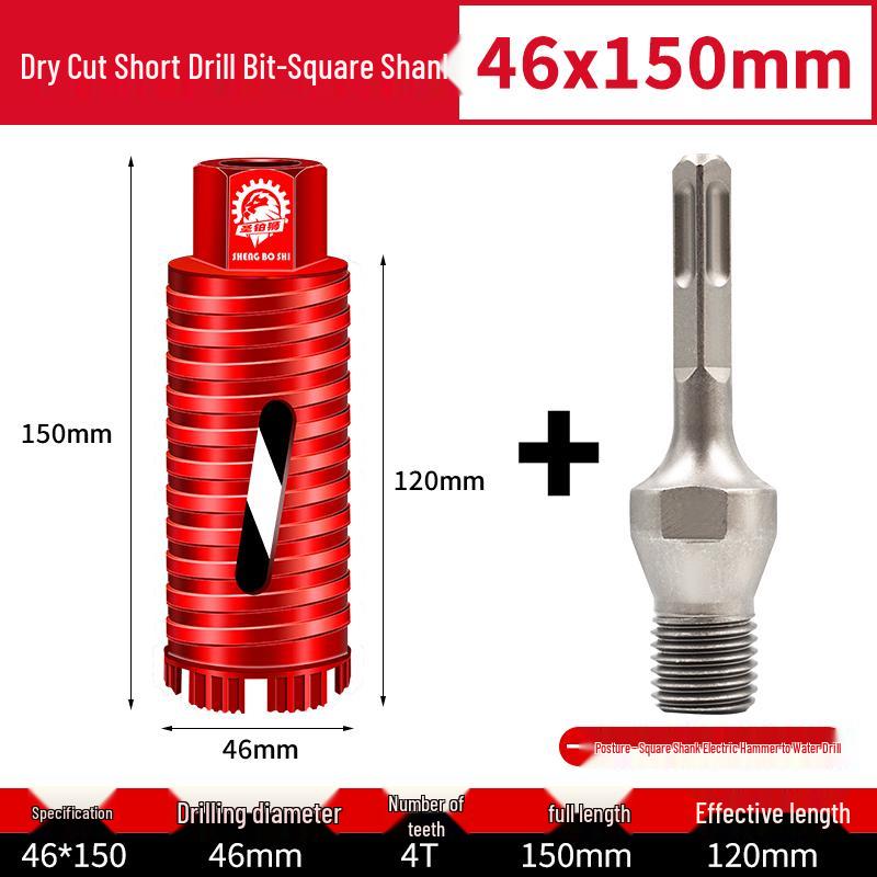 Compact Electric Hammer Water Drill Bit Set for Sharp Hole Opening in Range Hood, Wire Box, and Wall.