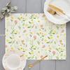 Bohemian Floral Pattern Placemat Kitchen Decor Cotton Linen Boho Dining Table Mats Coaster Pad Bowl Coffee Cup Mat 40X30cm