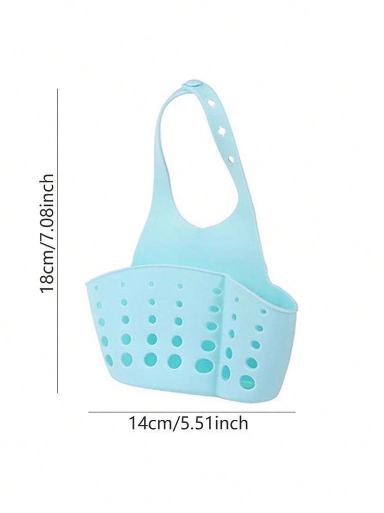 1pc Kitchen Sink Adjustable Drainer Rack Hanging Bag(random Color)