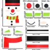 Christmas Nonwoven Attractive Fabric Door And Window Stickers With Joyful Designs Snowman