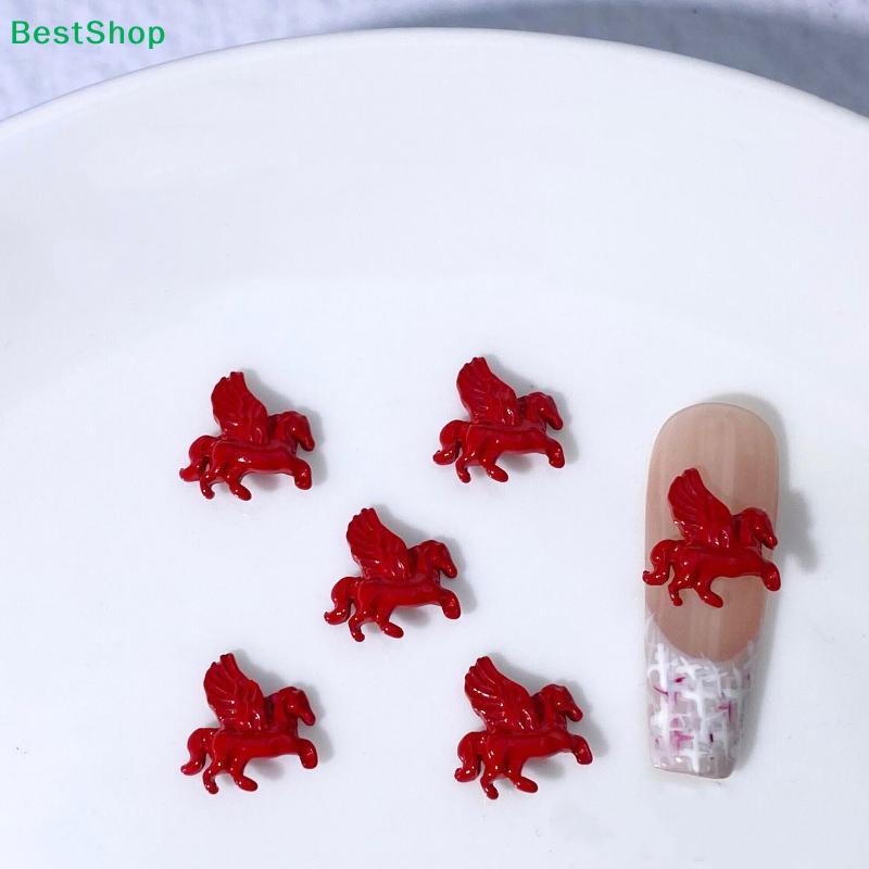 3DCartoon Alloy Pony Nail Accessories Stylish Three-dimensional Horse Nail Decoration For Girls Manicure Accessories