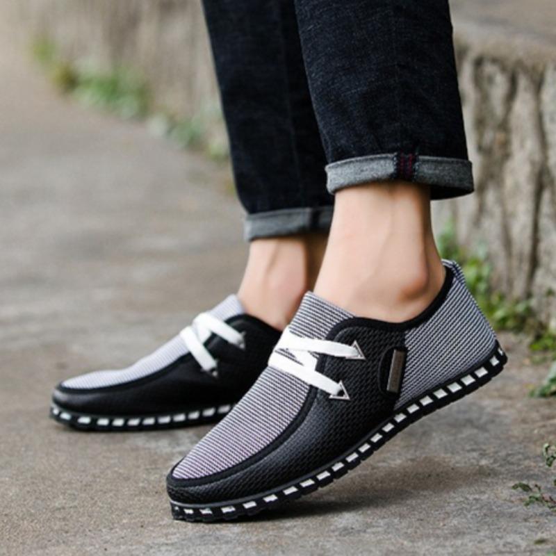 Mode Modisch Prägnant Herrenschuhe Lässig Flachboden Rutschfest Schuh Atmungsaktiv Weichsohlige Freizeitschuhe für Herren Geeignet zum Autofahren