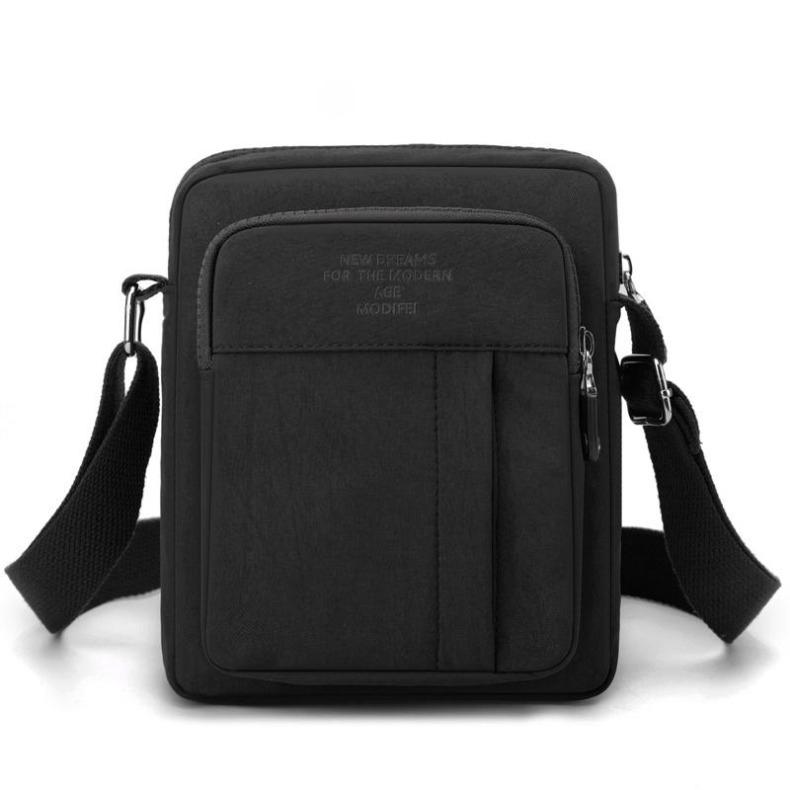 Mini-Nylon-Umhängetasche für Damen, mehrschichtige Reißverschluss-Handyhülle für den Alltag & Reisen