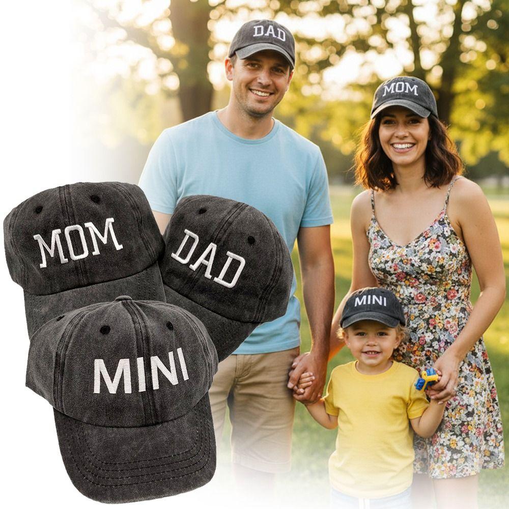 Vintage Parent-child Baseball Hats Washed Cotton Baseball Cap Fashion Outdoor Sunscreen Hats
