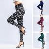 Women Leggings High Waist Camouflage Print Stretch Slim Breathable Slimming Pockets Ankle Length Women Ninth Trousers Women Garment