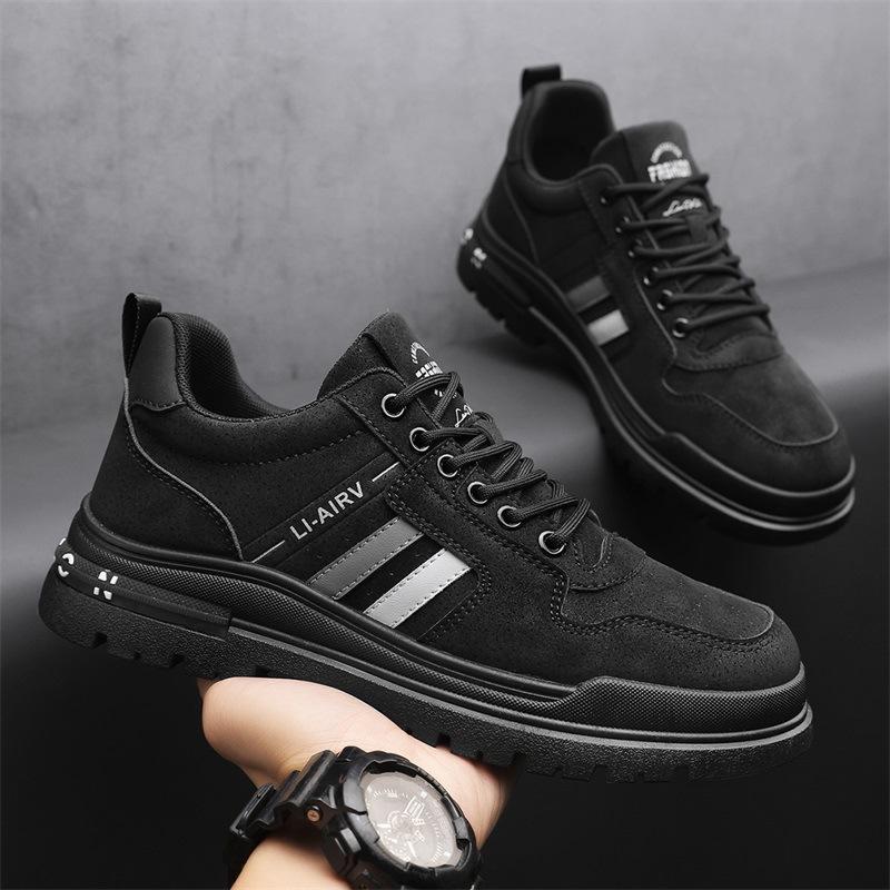 Men's Shoes Autumn Men's Retro Tooling Thick-soled Construction Site Work Labor Insurance Shoes Non-slip Wear-resistant Shoes