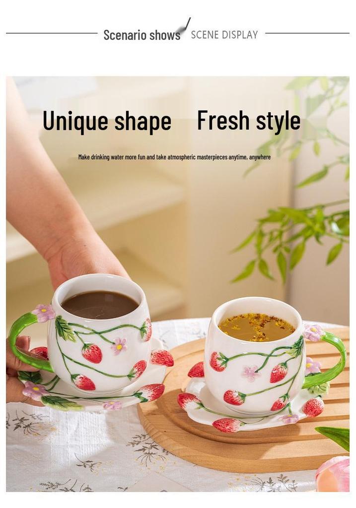 Hand-Painted Ceramic Coffee and Tea Cup for Girls – Stylish, High-Value Design