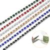 6Roll 33Yards 2MM Crystal Rhinestone Close Chain Trim, Sew On Crystal Rhinestone Chain Trim for Sewing Crafts Party Decoration