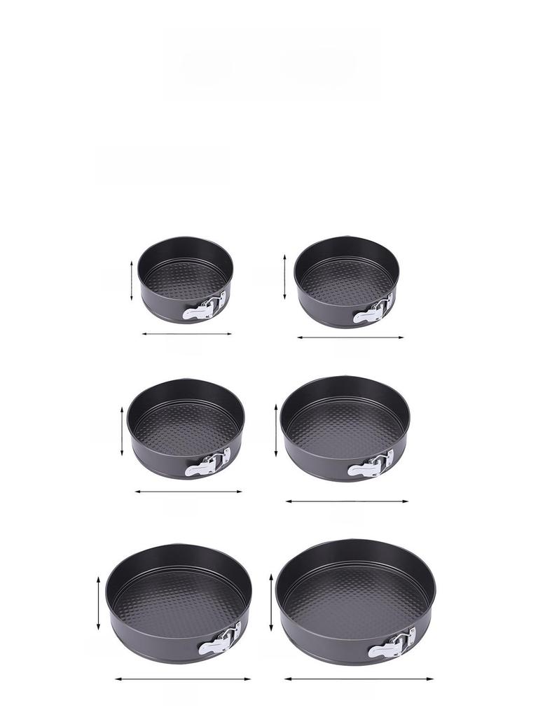Cross-Border Cake Mold: Round/Square, Non-Stick, High Temp Resistant, Easy Clean, Removable Bottom, Secure Buckle