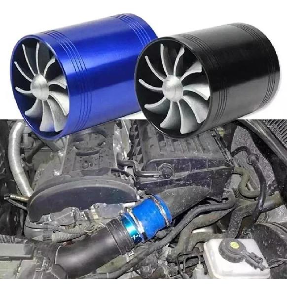 Car Air Intake Turbonator Single Fan Supercharger Gas Saver Kit Car Turbine Supercharger Turbo Refit Auto Replacement Part