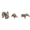 Minature Elephant Tortoise Dog Figurines Tea Pet Table Ornament Decorations Metal Animal Crafts Home Decor Living Room