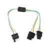 4-Way Flat Y-Splitter Dual Plug Adapter For LED Tailgate Light Bar or Trailer