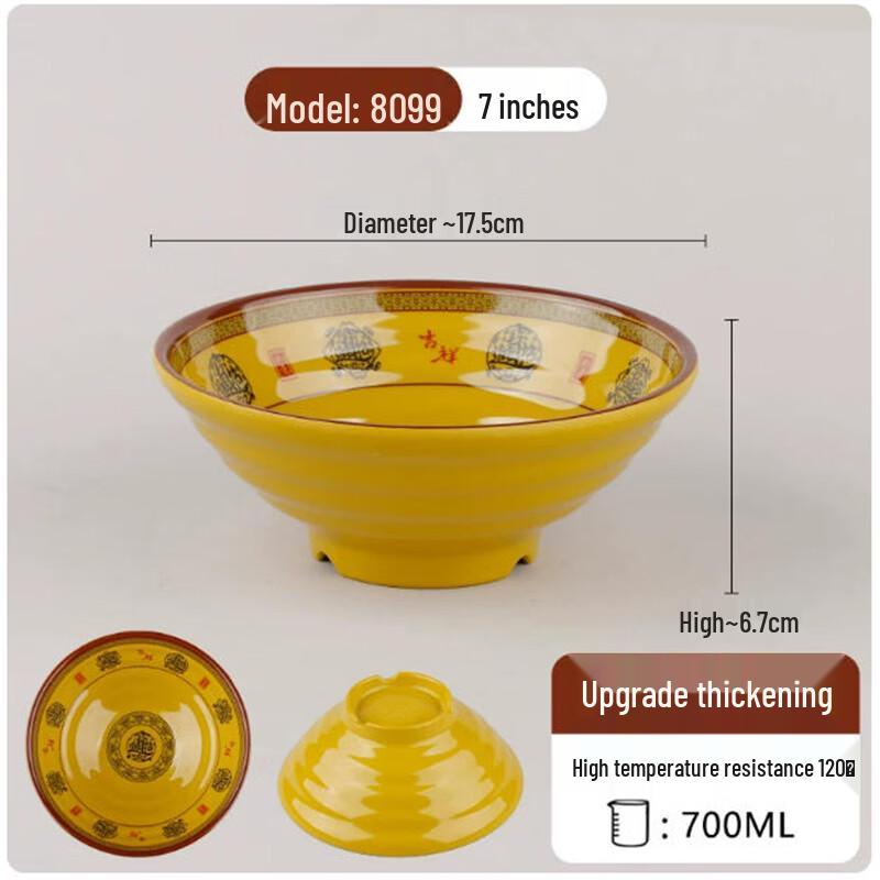Upgraded Thickened Melamine Ramen Bowl