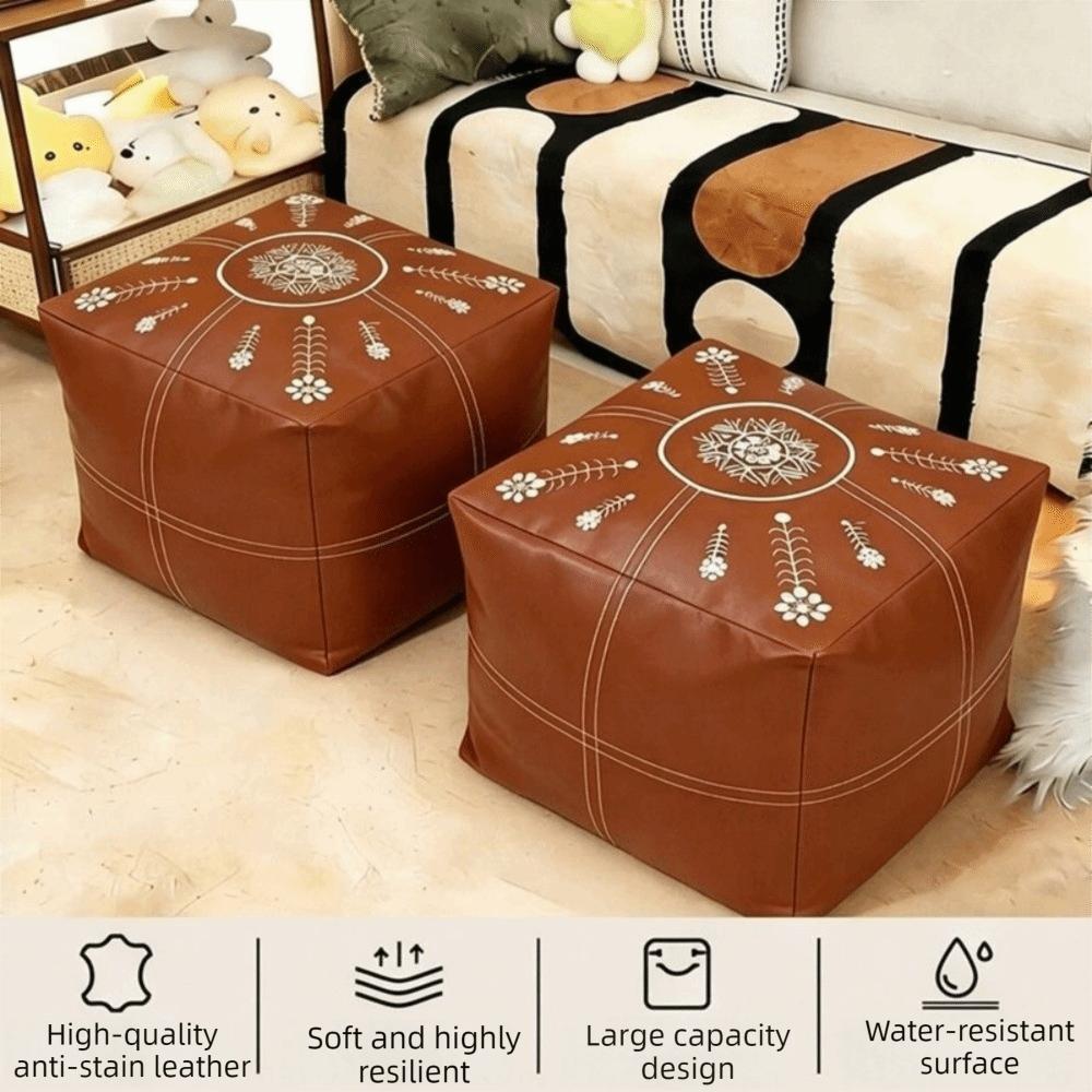 PU Leather Sofa Stool Cover Waterproof Storage Bag Seat Cushion Cover  Living Room
