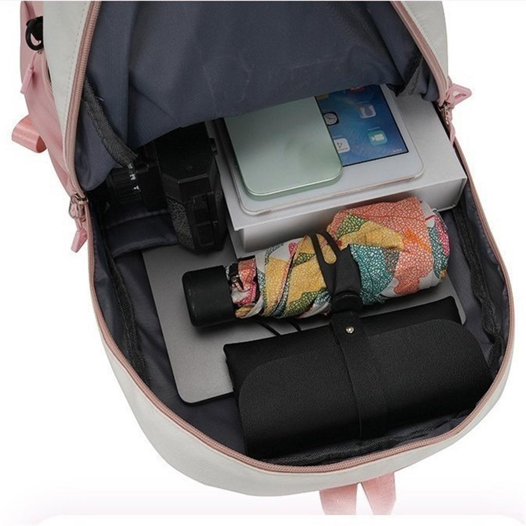 Movie Peripheral Print Backpack, School Bag Student Campus Backpack With Pencil Case