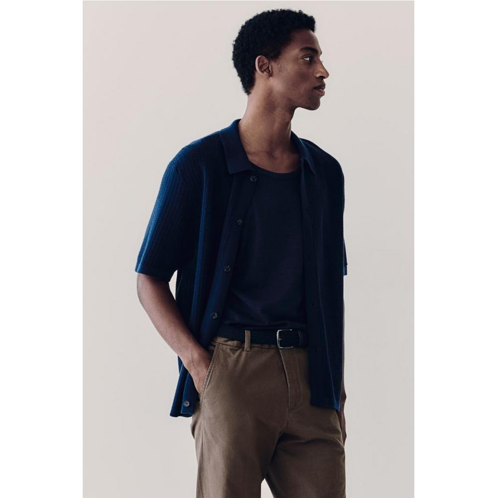 H M sliM Fit Cotton cHino Pants Brown