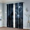 Set Of 2 Curtain Horse Polyester Without Rod Festive Use Bedroom Living Room Office Home Cafe Decor Ideal For Area