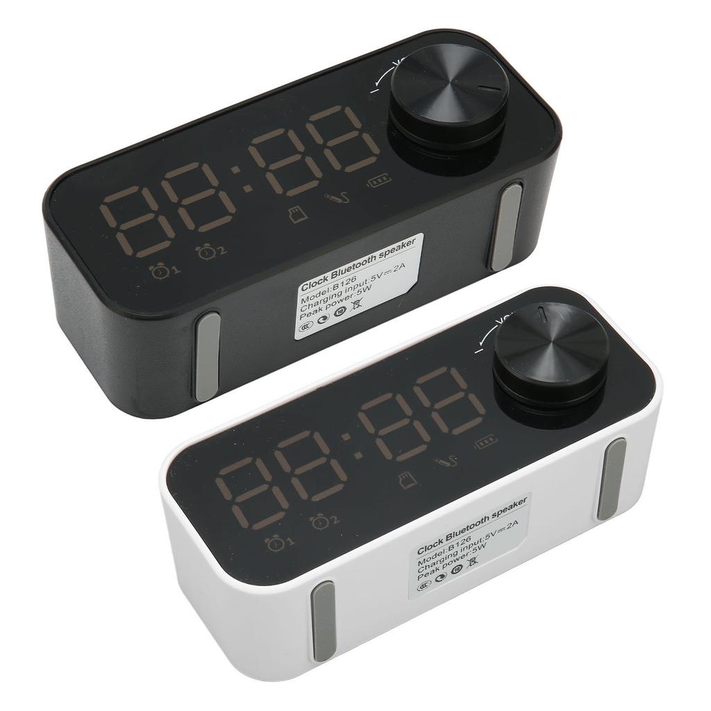 Bluetooth Speaker Alarm Clock Radio Digital LED Display Subwoofer Mini Mirror Bluetooth Speaker Alar