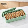 Bread Slice Organizer for Kitchen 11-Slot Silicone Freezer Box Sourdough Storage, Flexible Container with Individual Home Management Tool Compartments