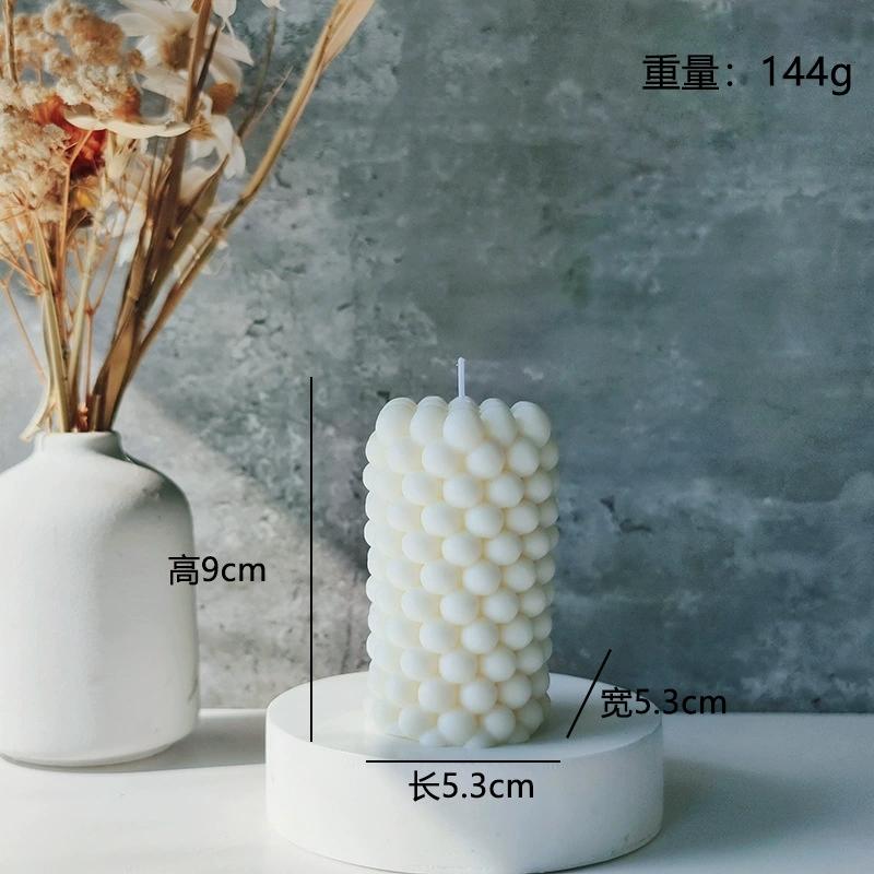 1Pc Handmade Bubble Soy Wax Candle - Nordic Geometric Ball Scented Candle, Home Decor Ambience Craft Gift