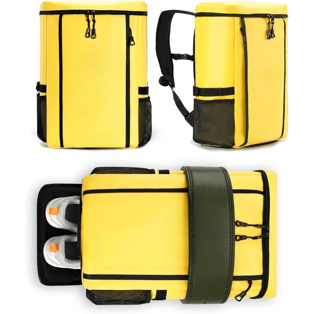 Gym Backpack with Gym Belt Holder for Men and Women Waterproof Travel Backpack with Shoe Compartment and Laptop Compartment