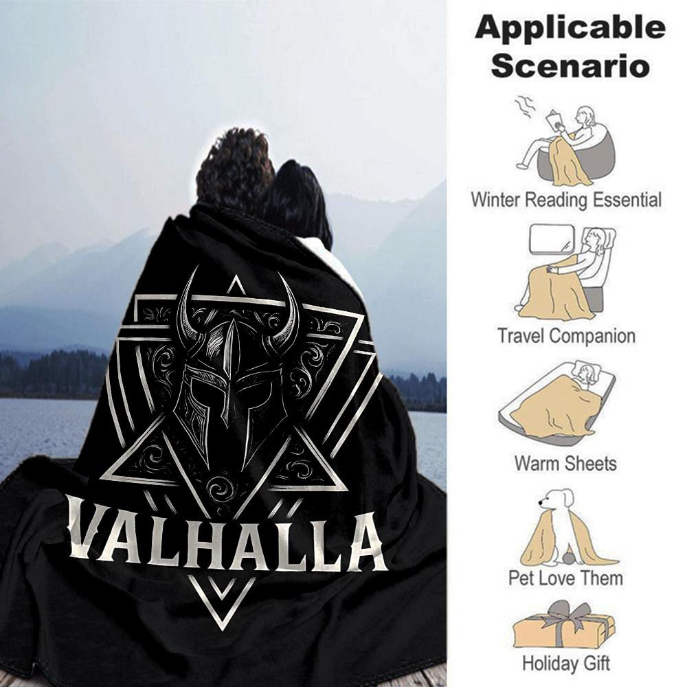 1pc Valhalla Viking Throw Blanket Soft Flannel, Cozy All Season Polyester Perfect for Home, Office