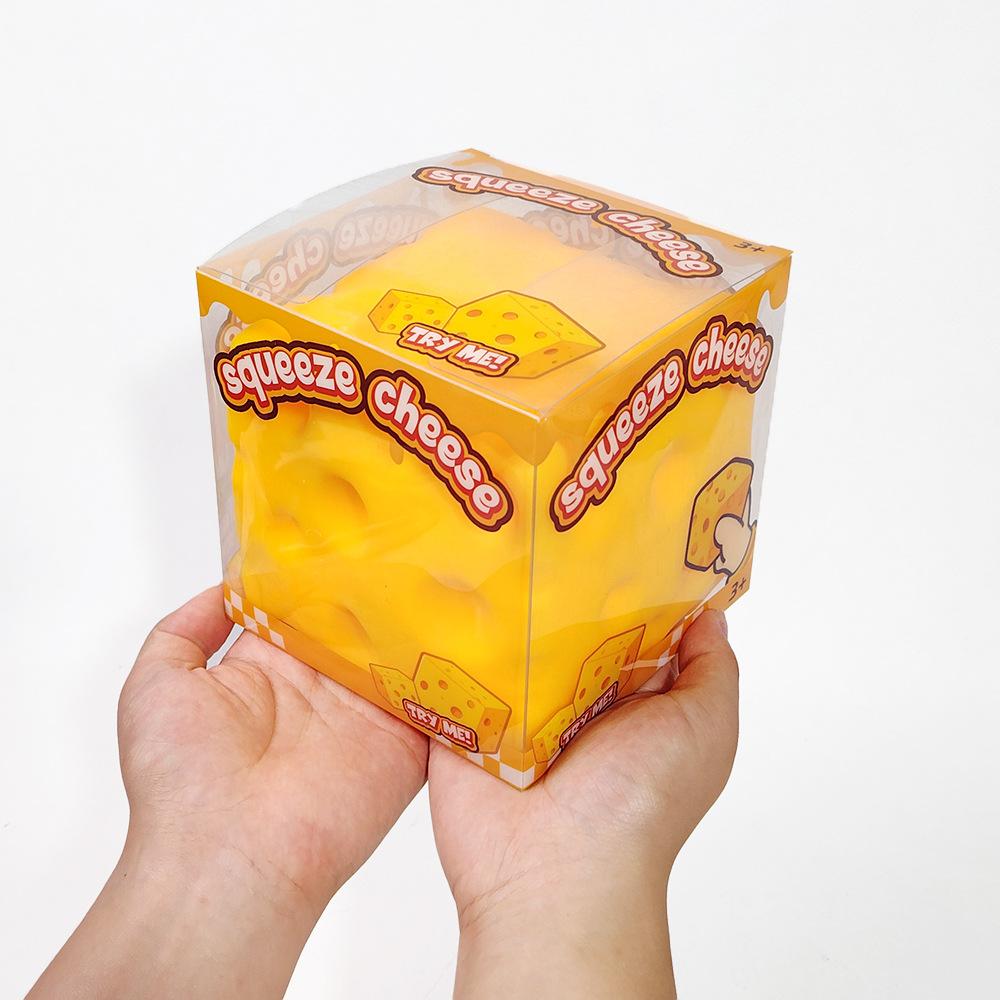 Squeeze Cheese 11cm Simulated Square Slow Rebound Stress Relief Anxiety Relaxing Toy For Adult Stress Relief Squeeze Blind Box