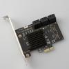 Desktop PCIe Adapter Card PCI Express 1X to SATA3.0 6 Port Riser PCI-E X1/X4/X8/X16 PCI-E Expansion Card