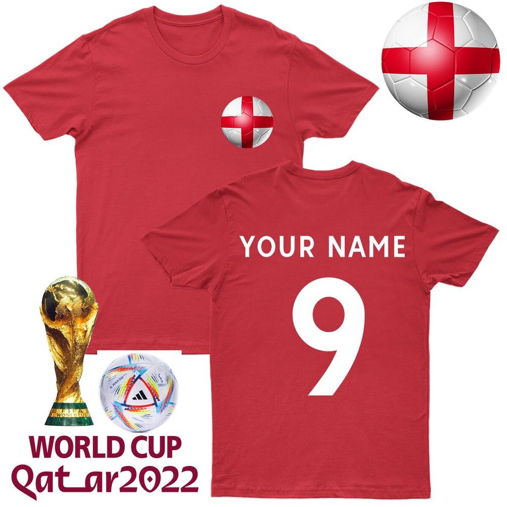 

England Football T Shirt Add Your Name Soccer Top XL