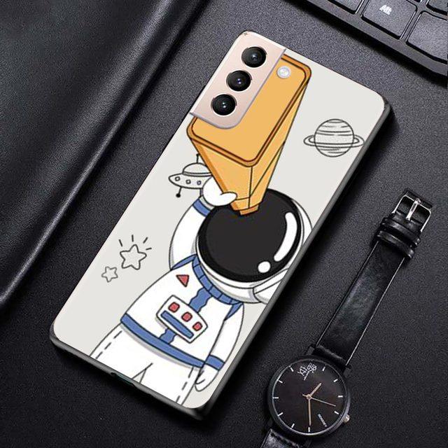 

Милый чехол с изображением астронавта для Samsung Galaxy S21 S20 Ultra S10 Plus Lite S21 S20 Fe 5g S10e S9 S8 S7 Edge Shell Fundas For Samsung S21 FE