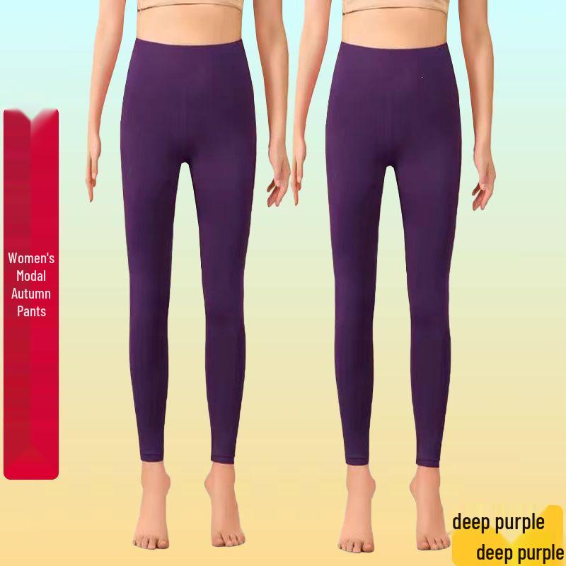 Women's High-Waisted Stretchy Modal Body-Shaping Base Pants for Autumn