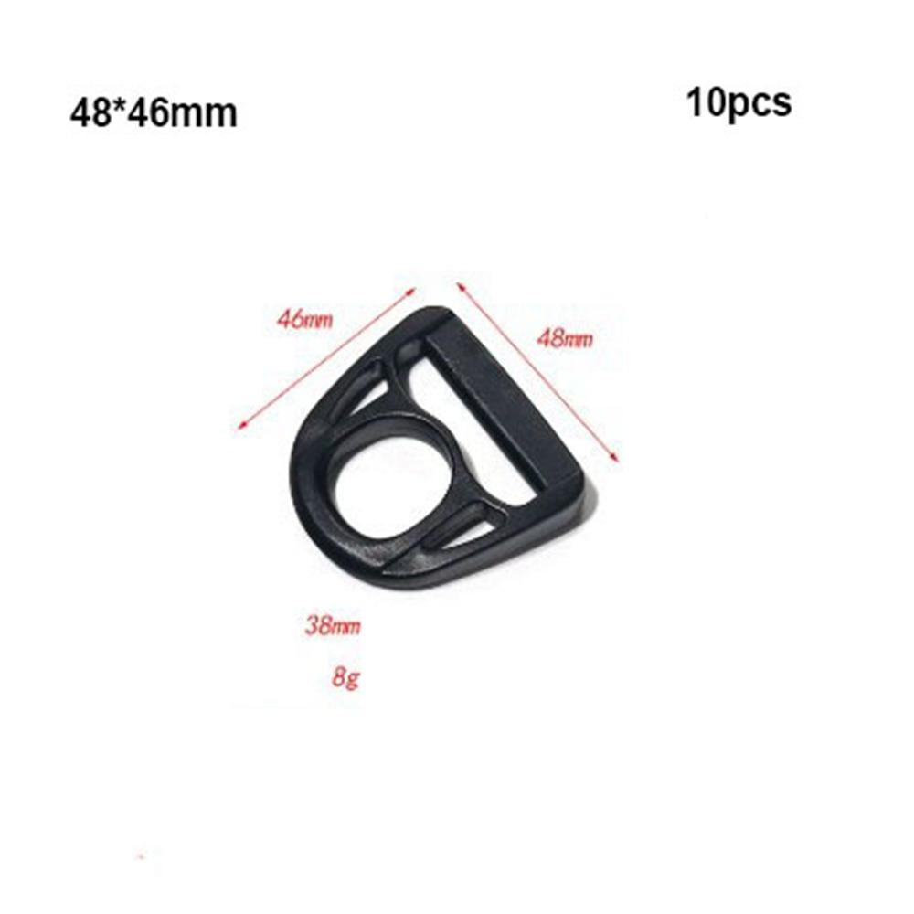10pcs Black Durable Rope Adjustment Buckle 12~50mm Strap Webbing Buckle Luggage Accessories