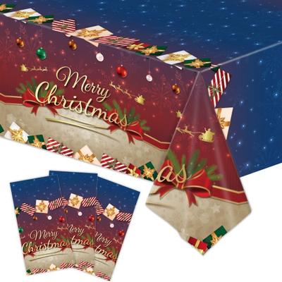 Weihnachten Einweg Tischdecke Rot Santa Schneemann Rentier Schneeflocke Tisch Abdeckung für Home Partys