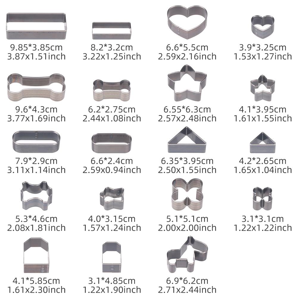 19pcs/set Leathercraft Cutting Die Set - Carbon Steel Punch & Cutting Tools for DIY Leather Crafts - Assorted Shapes Puncher