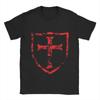 Tempelriddare T-shirt Herr Avslappnad Bomulls T-shirt Rund Hals Kortärmad T-shirt Stora Storlekar Kläder - Herr Sommar Bomull Graf...