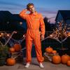 Halloween Mens Orange Prisoner Costume Jail Costumes Long Sleeve Prison Jumpsuit Adults Inmate Role-Playing Party Cosplay Outfit